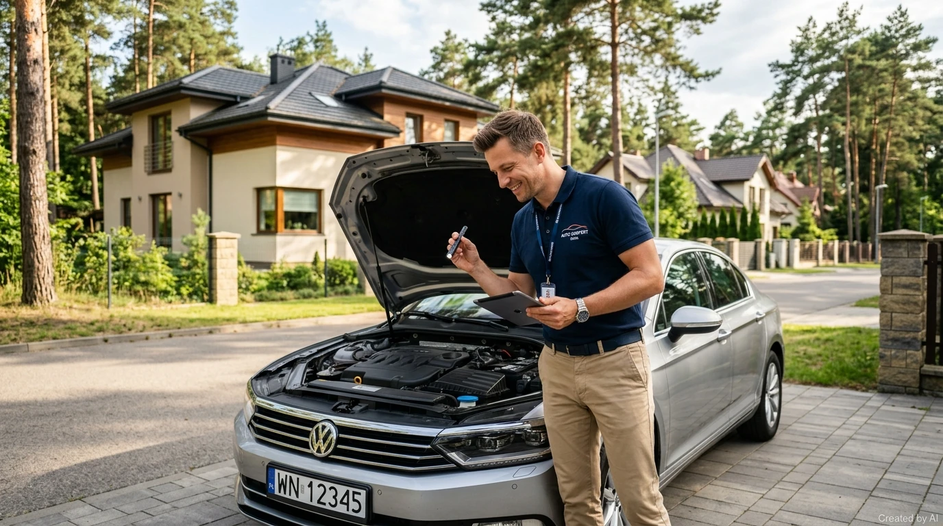 Rzeczoznawca robiący wycenę samochodu w Aninie - Auto Skup Warszawa Wawer