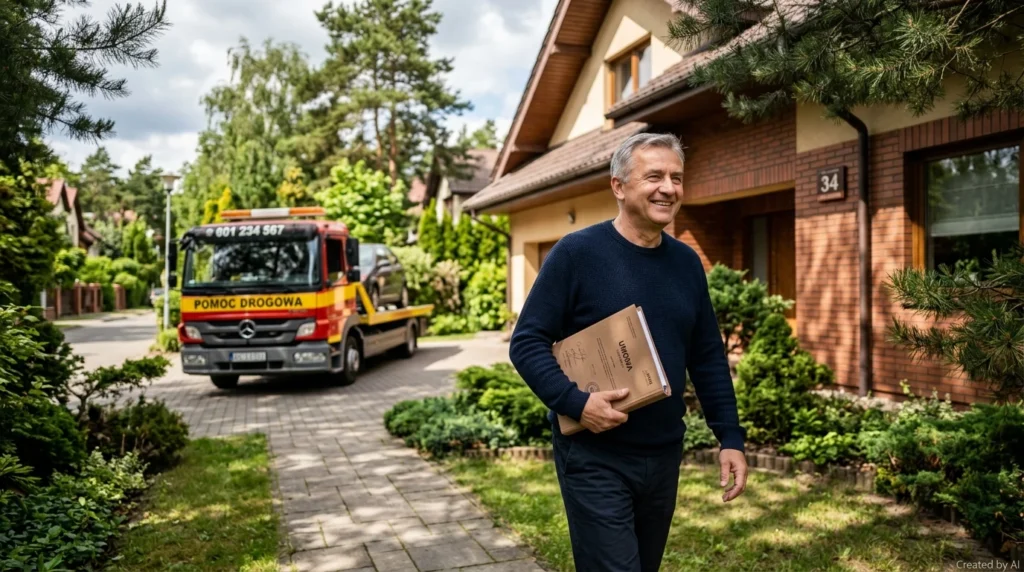 Odbiór samochodu z posesji w Aninie przez Auto Skup Warszawa Wawer